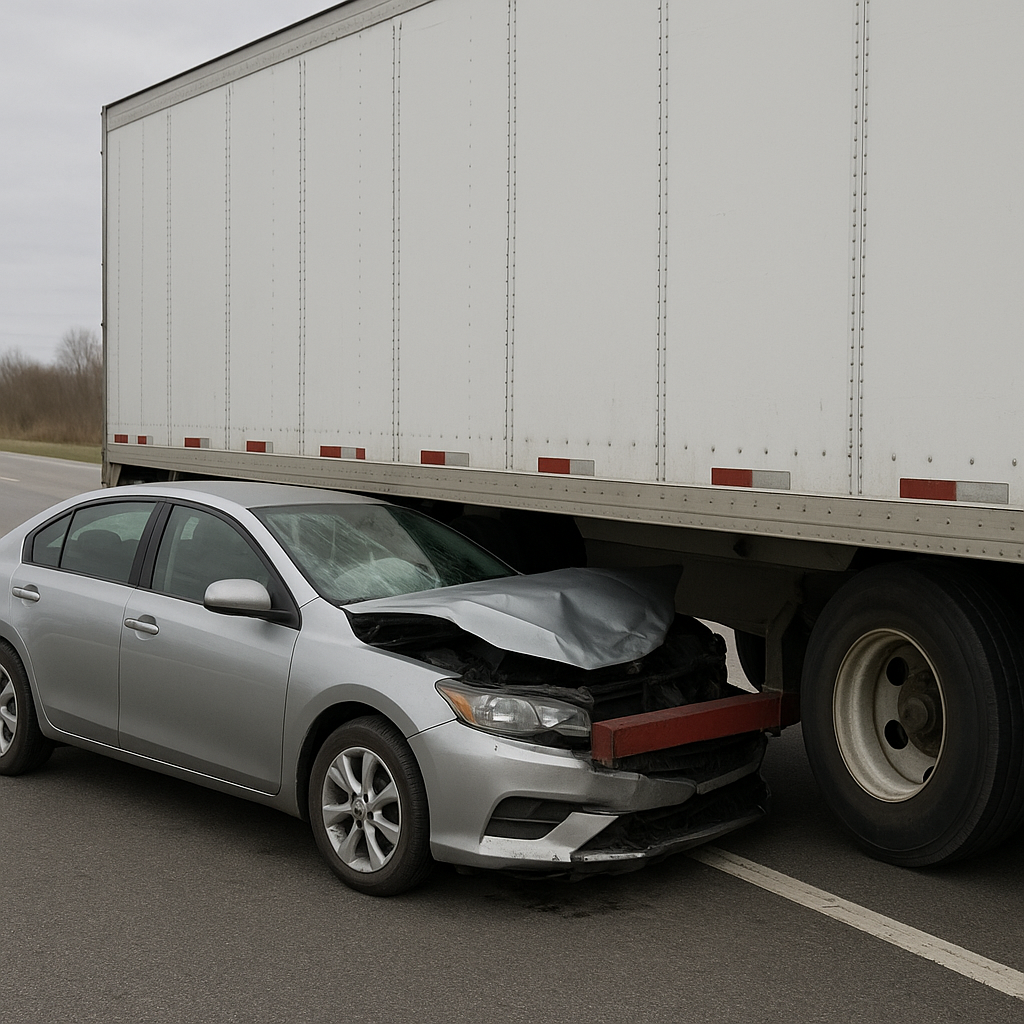 height mismatch underride illustration for Underride crash involving trailer height mismatch