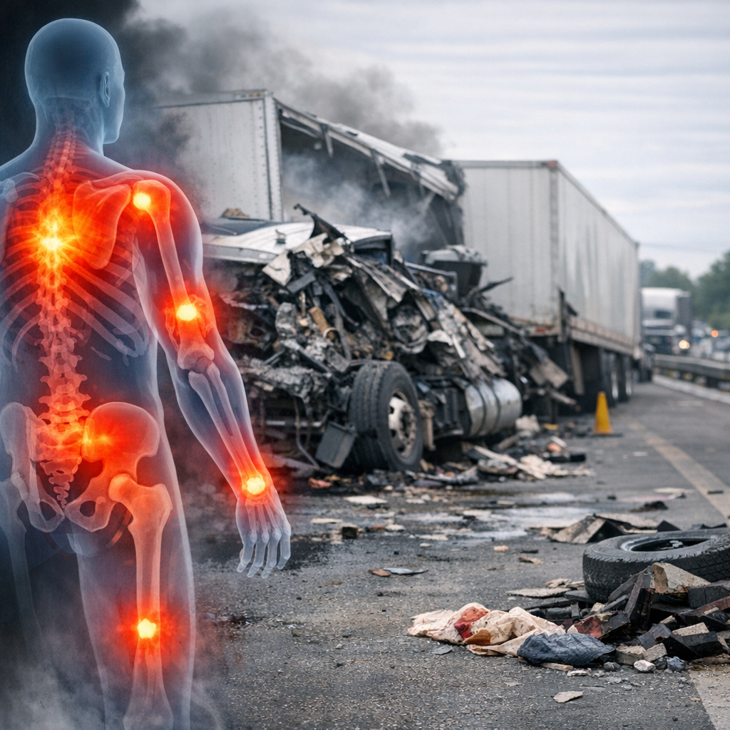 Chronic inflammation after catastrophic truck injuries