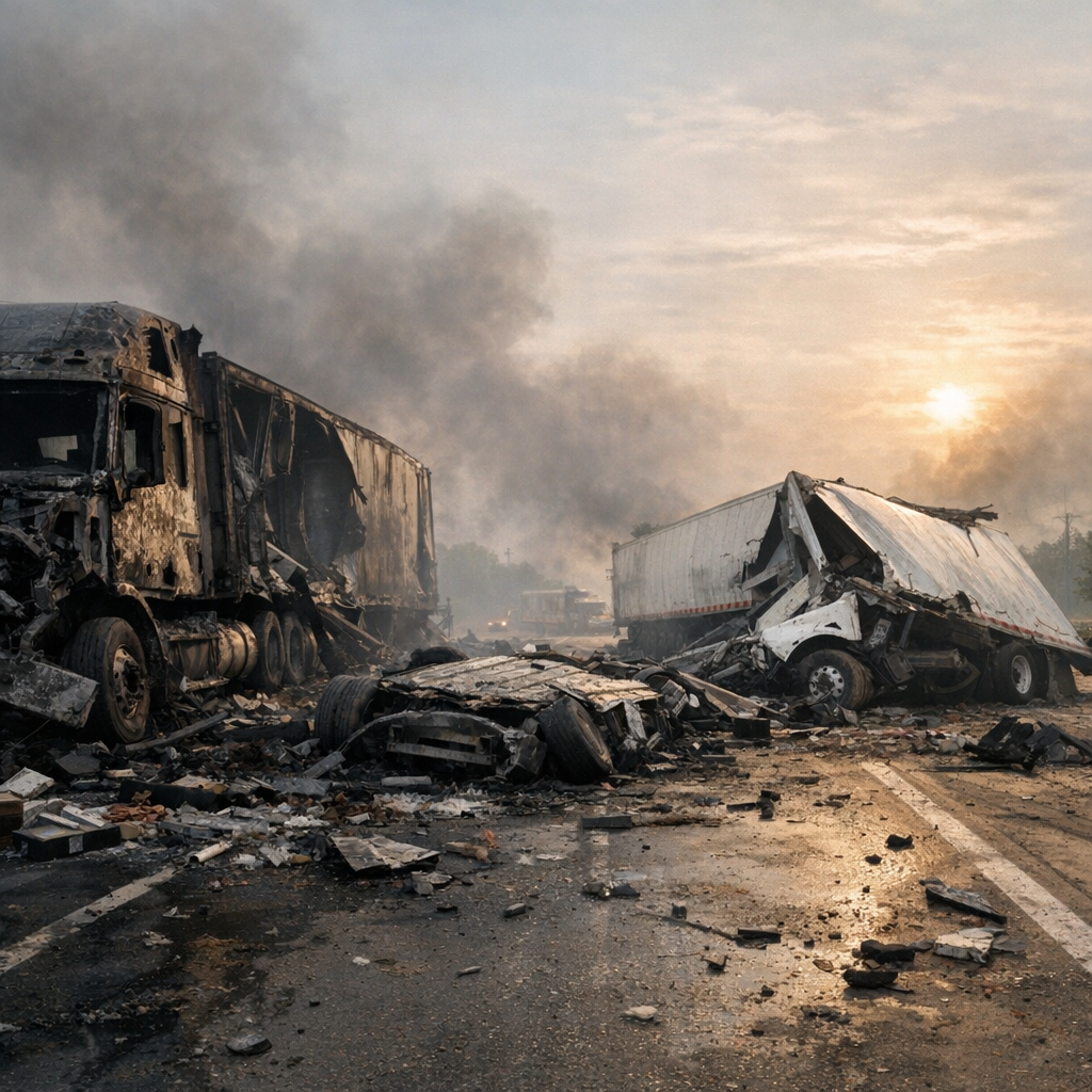 catastrophic truck fatal illustration for Fatal outcomes from catastrophic truck crashes
