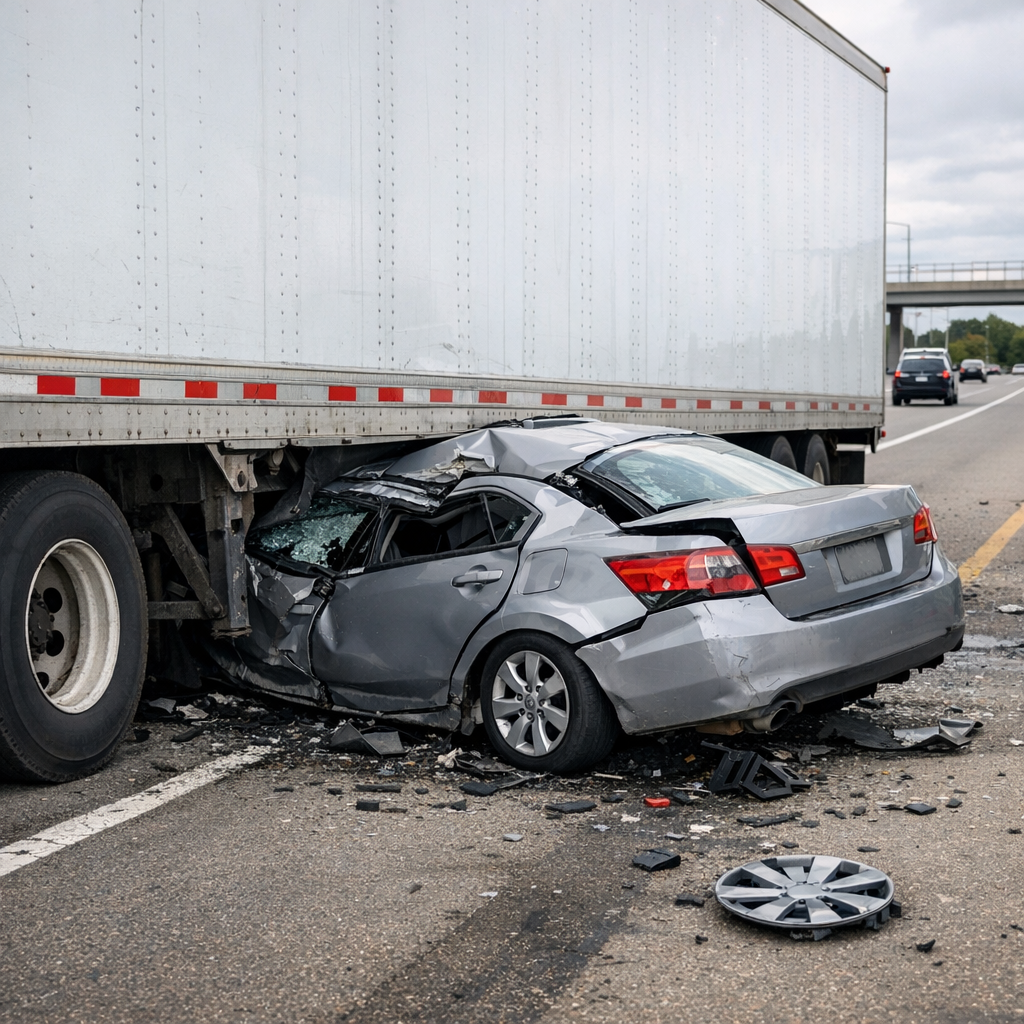 highway underride fatal illustration for Highway fatalities involving trailer underride