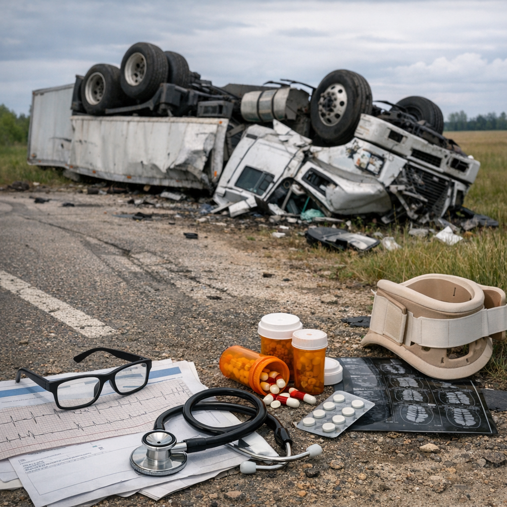 rollover medical issues illustration for Ongoing medical issues after truck rollover