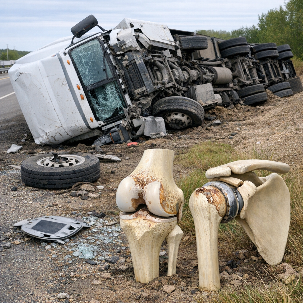 rollover joint damage illustration for Permanent joint damage after truck rollovers