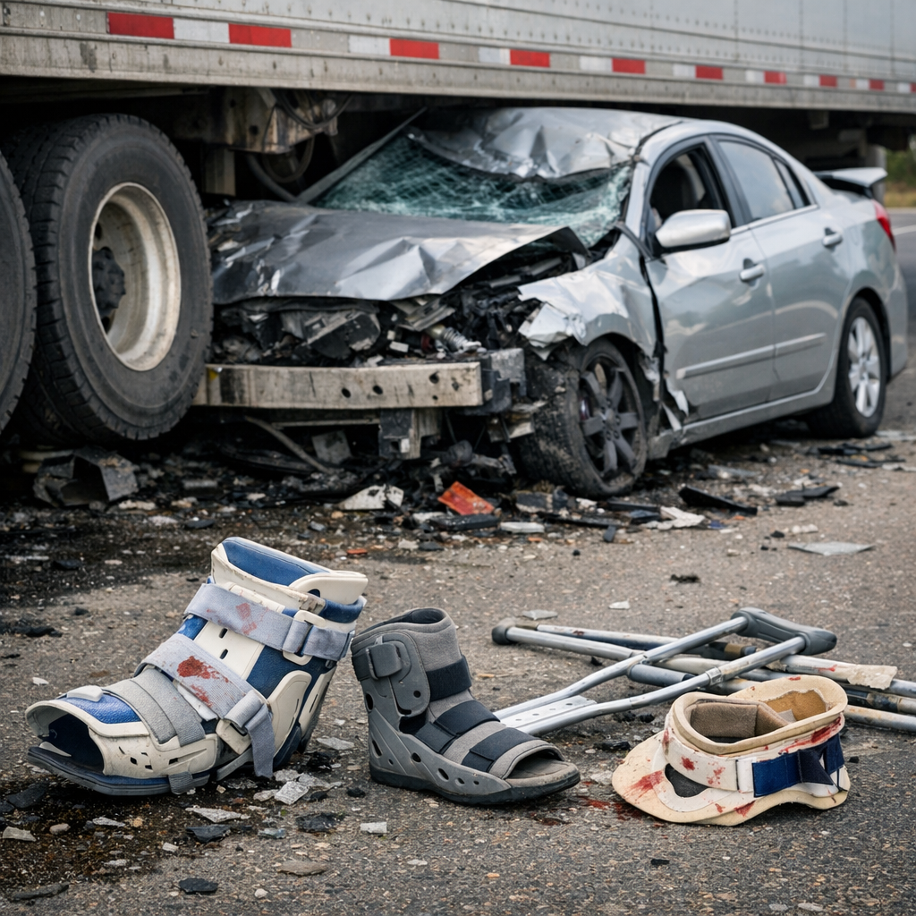 underride orthopedic injury illustration for Severe orthopedic injuries from underride crashes