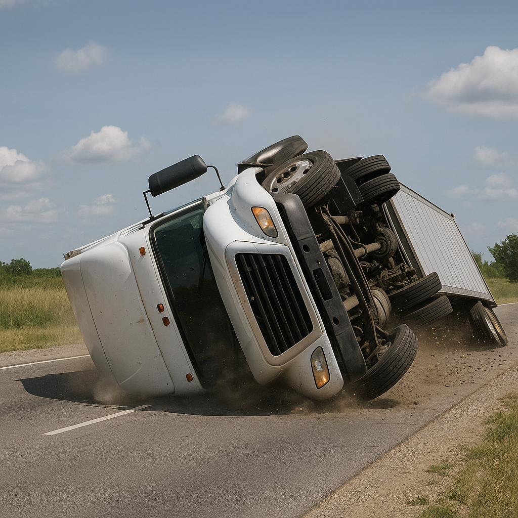 What happens during a truck rollover