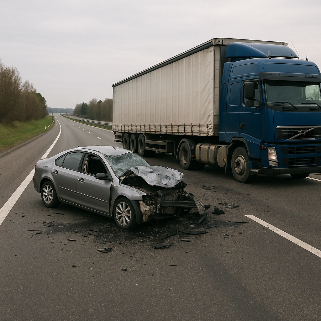 highway truck fatal illustration for Why highway truck crashes are often fatal