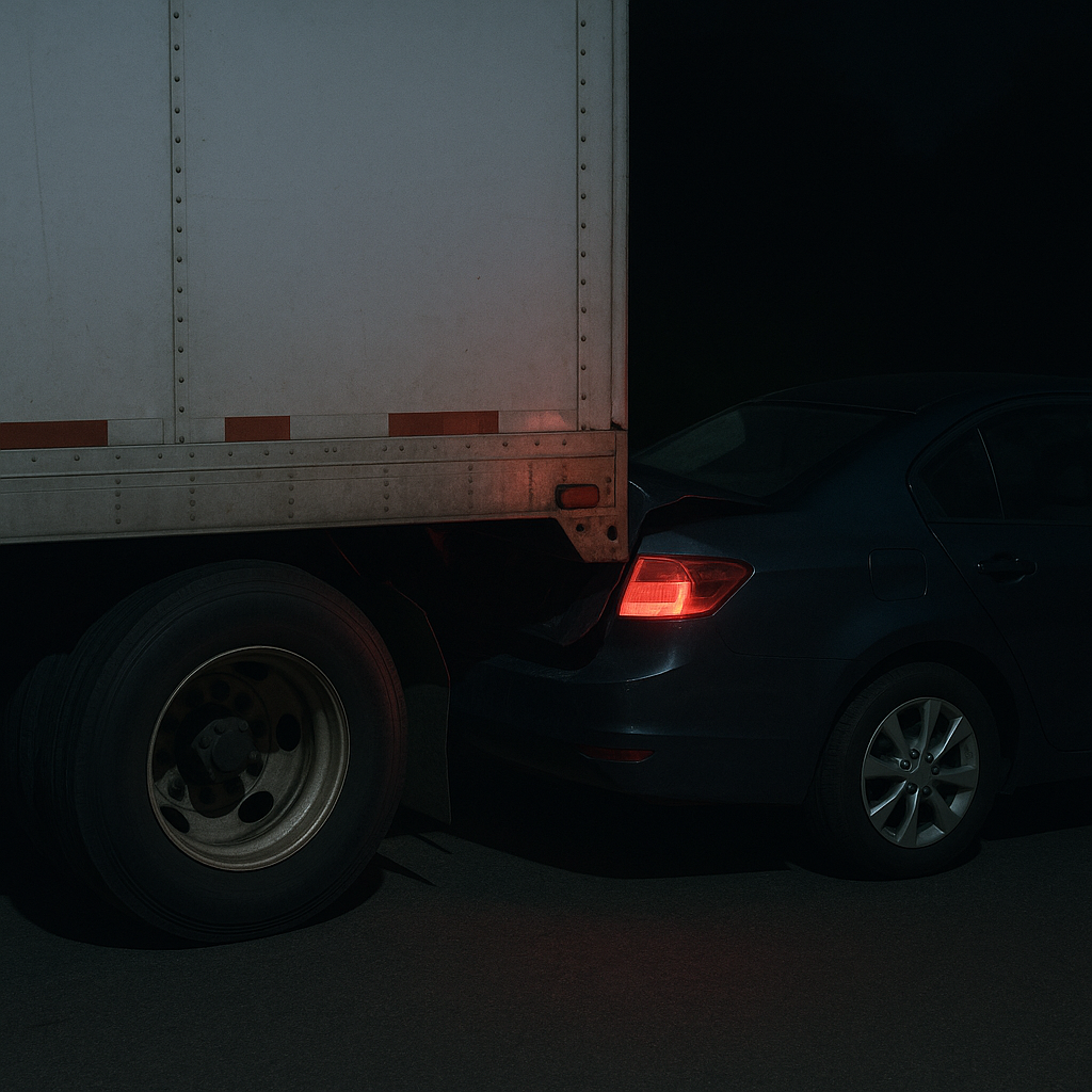 lighting failure underride illustration for Why trailer lighting failures increase underride risk