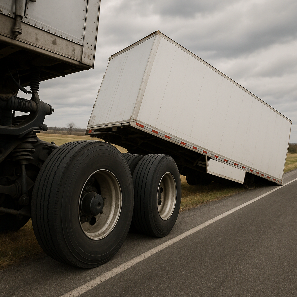 suspension rollover risk illustration for Why trailer suspension issues increase rollover risk