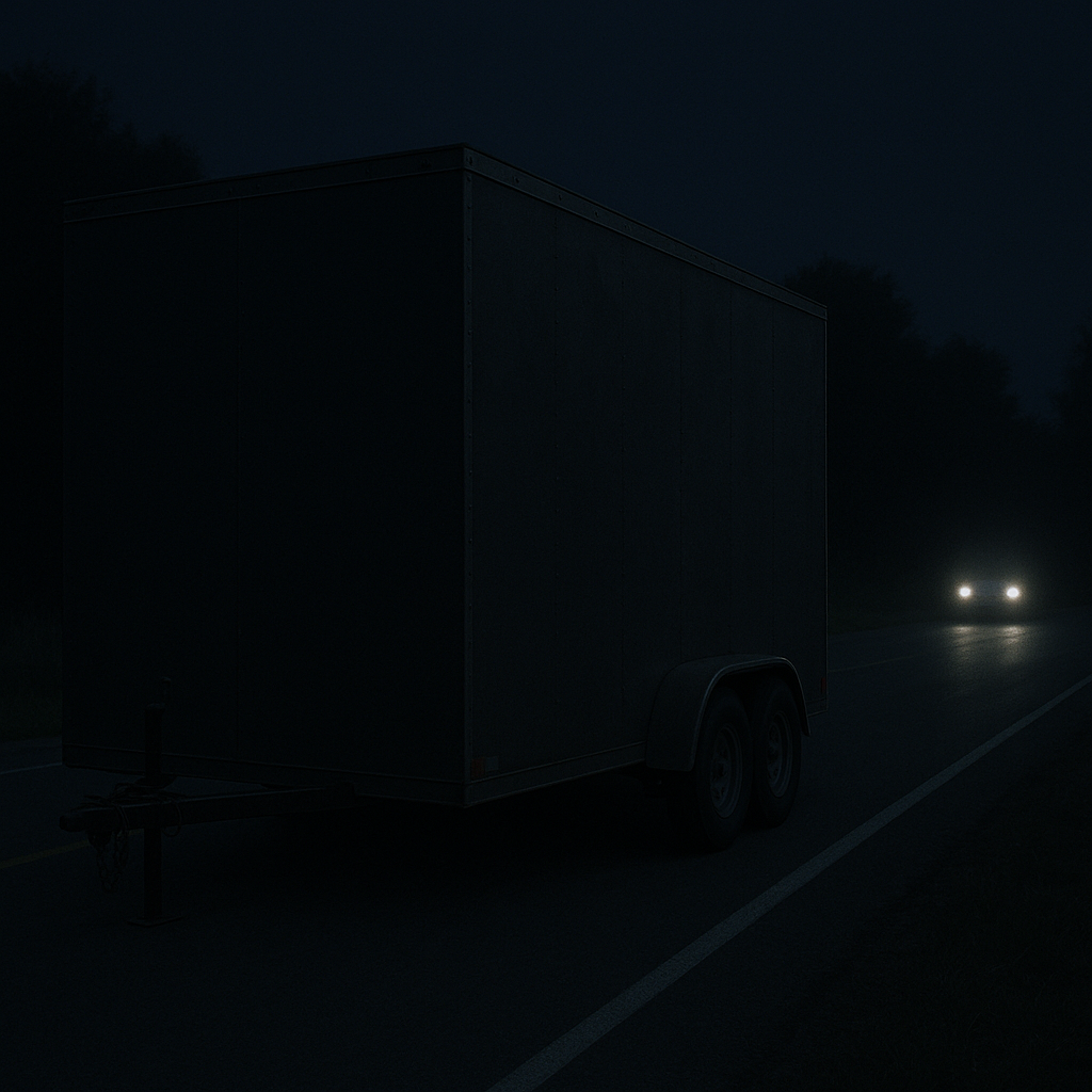 trailer night visibility illustration for Why trailers are hard to see at night