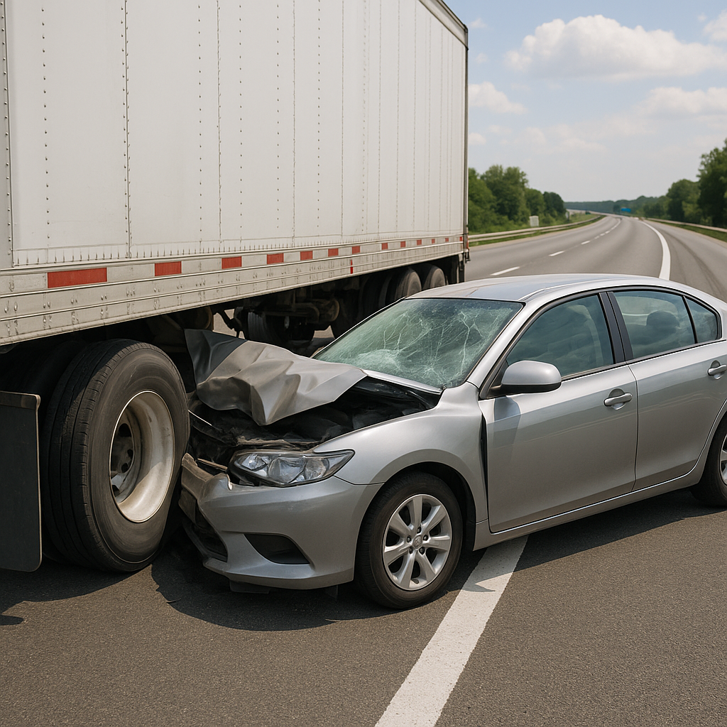 highway speed underride illustration for Why underride crashes happen at highway speeds