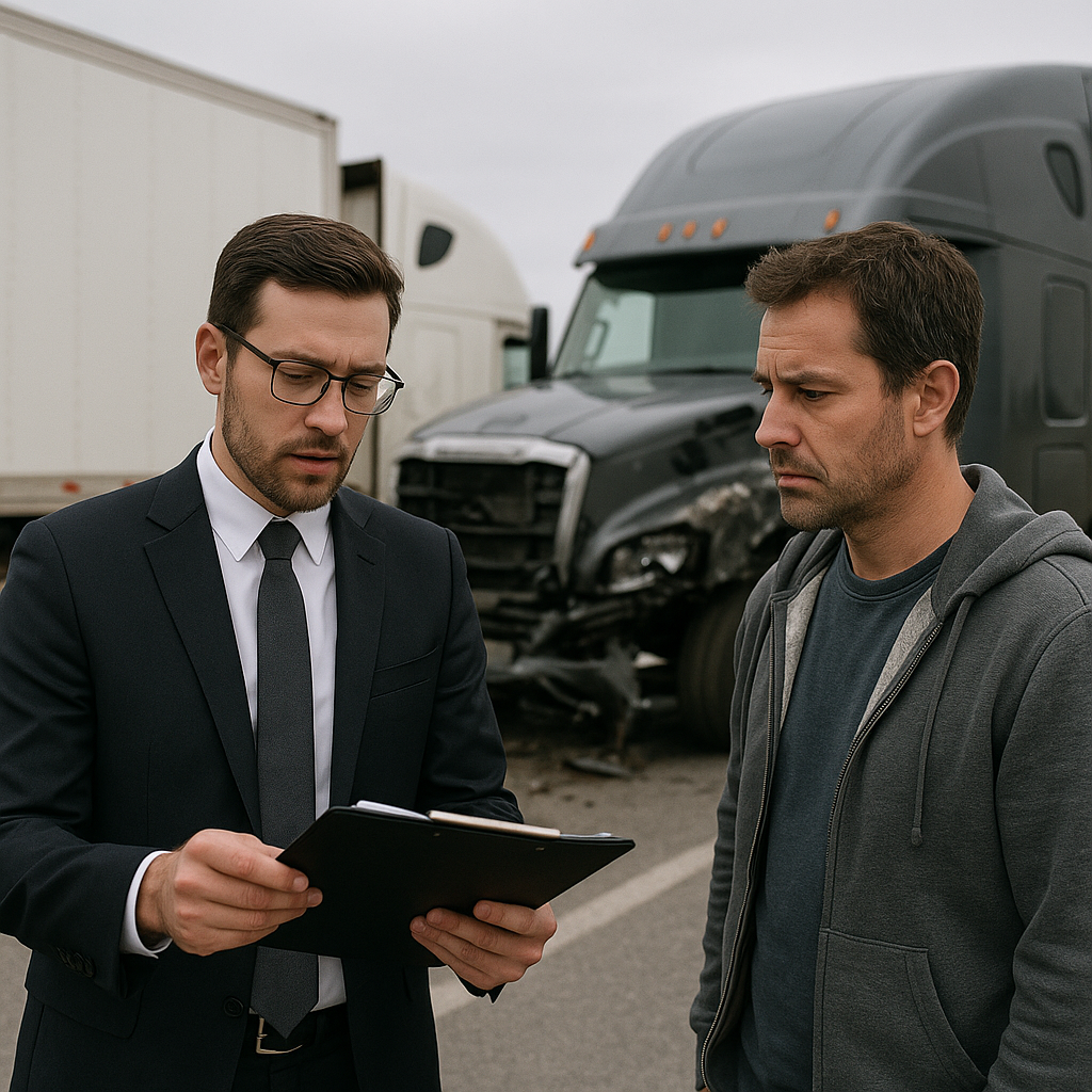 complex claims truck accident lawyer illustration for How lawyers guide clients through complex truck accident claims