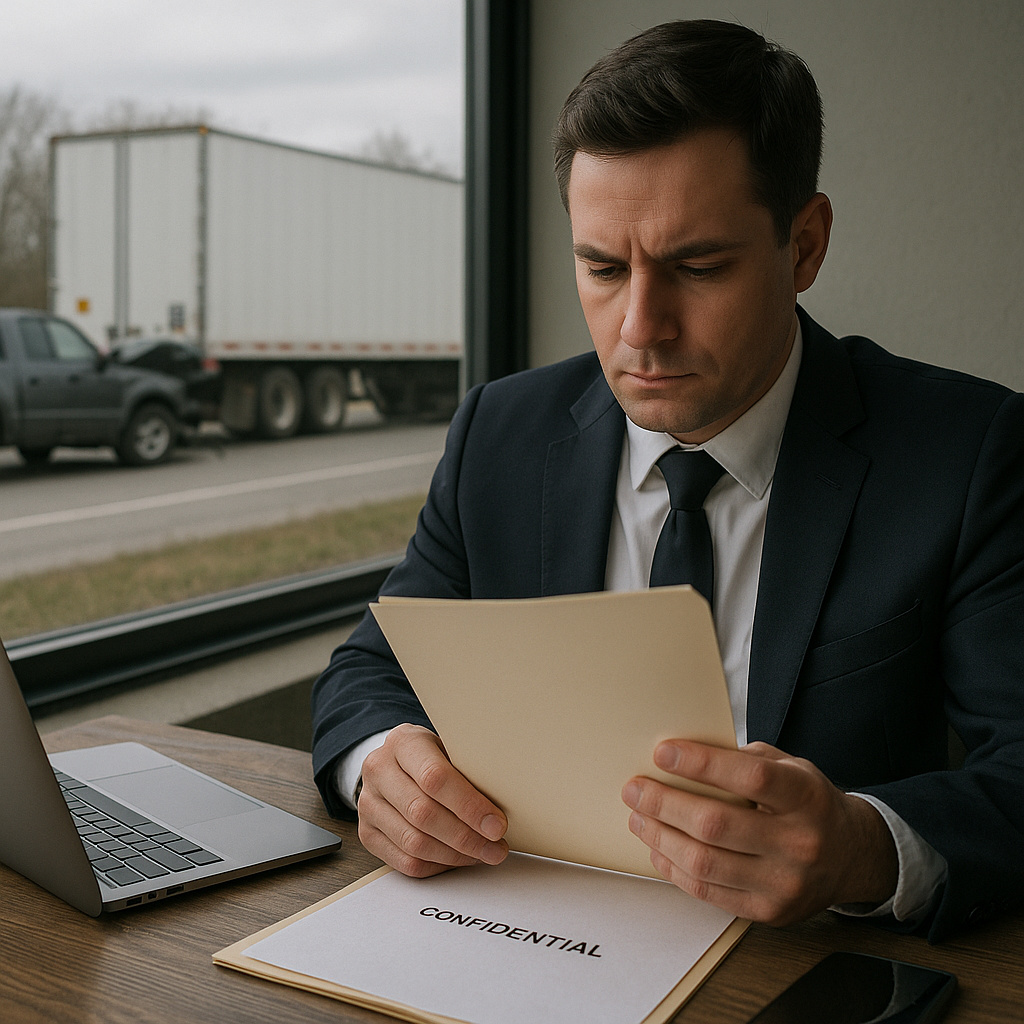 confidentiality truck accident lawyer illustration for How lawyers handle confidential information in truck accident cases