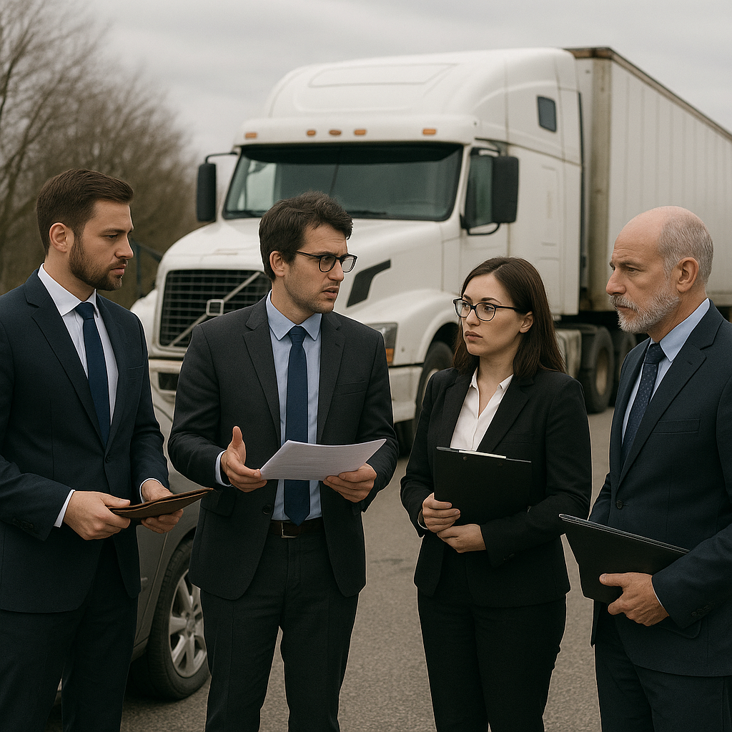 multiple lawyers truck accident illustration for What happens when multiple lawyers are involved in a truck accident case
