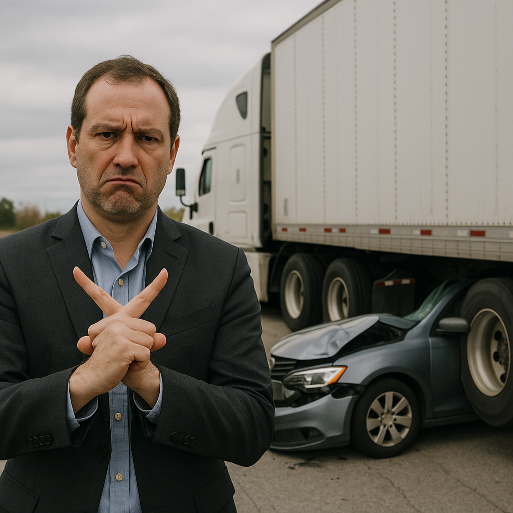 bad truck accident lawyer signs illustration for What red flags to avoid when hiring a truck accident lawyer