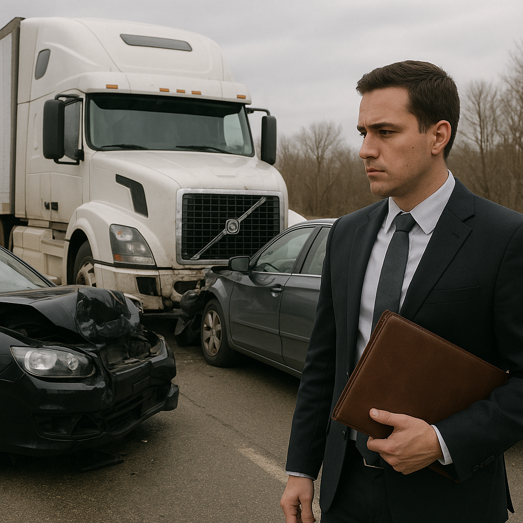 multi vehicle truck accident lawyer illustration for What role lawyers play in multi vehicle truck accident cases