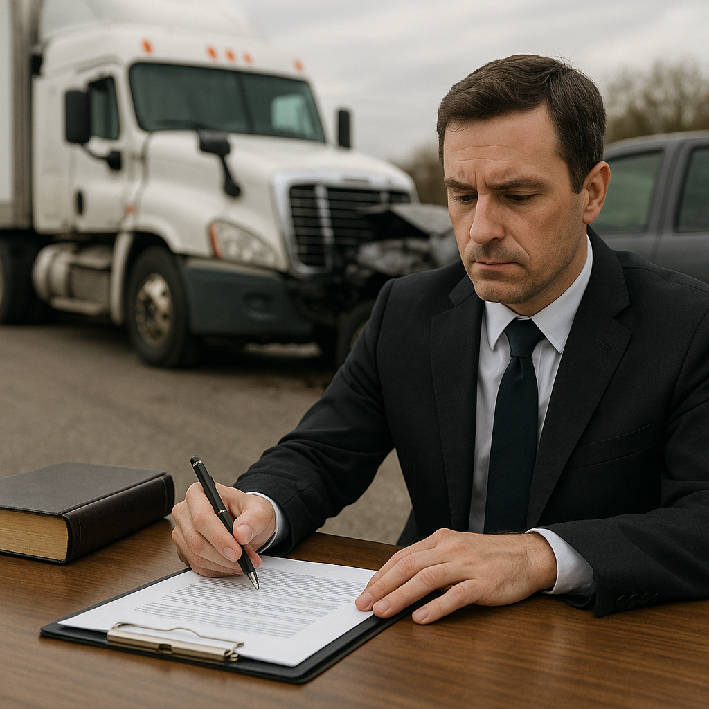 lawyer role truck accident settlement illustration for What role lawyers play in truck accident settlements