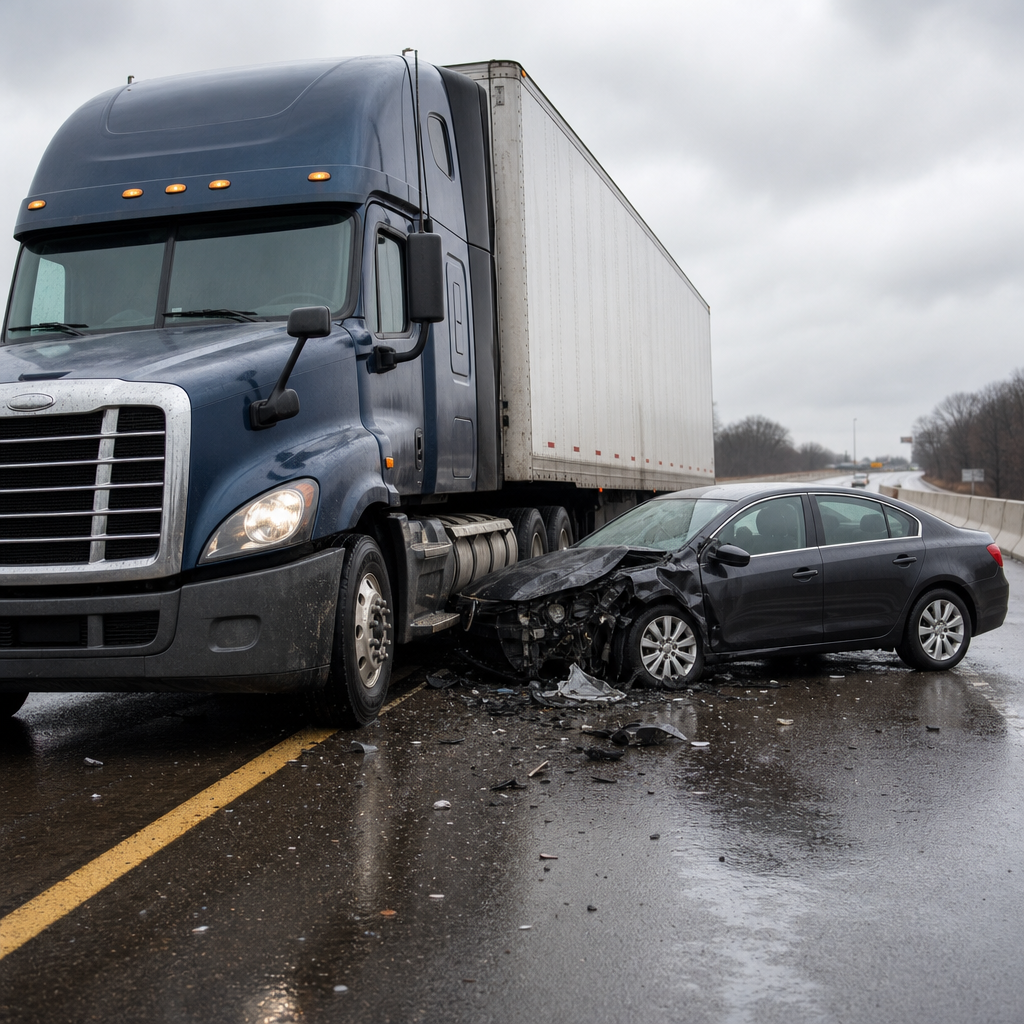 conditions high impact truck accidents illustration for Conditions present in high-impact truck accidents
